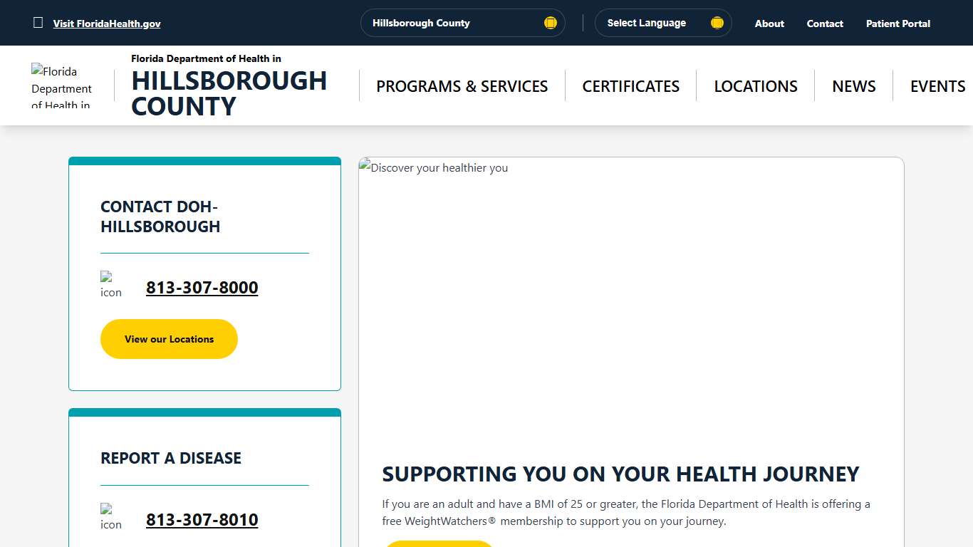 Home - Florida Department of Health in Hillsborough County